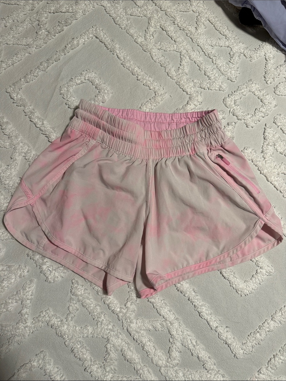 lululemon athletica Tie Dye Pink Elastic-Waist Athletic Shorts